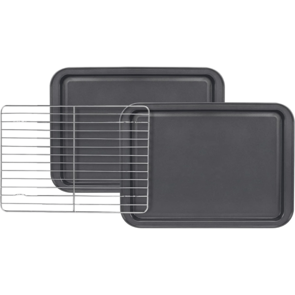 5-teiliges Backform-Set – Muffin, Kuchen, Keks, Bräter & Abkühlgitter – Schwarz – Antihaft – Bild 6