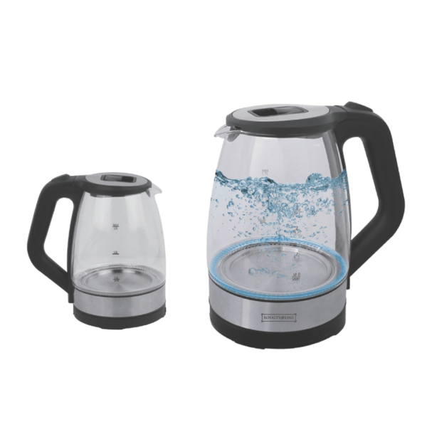 Elektrischer Glas-Wasserkocher – 1,7L – 2200W – 360° drehbar – Royalty Line – Bild 2