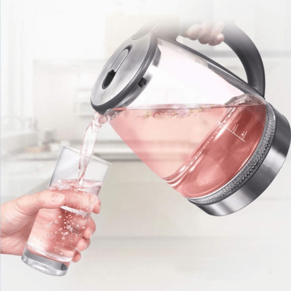 Elektrischer Glas-Wasserkocher – 1,7L – 2200W – 360° drehbar – Royalty Line – Bild 6