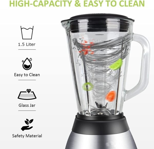 Royalty Line SME600 Standmixer mit Glaskrug, Kaffeemühle & 1000 Power – Bild 10