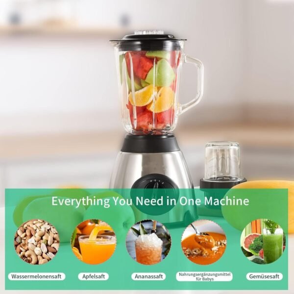 Royalty Line SME600 Standmixer mit Glaskrug, Kaffeemühle & 1000 Power – Bild 7
