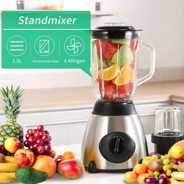 Royalty Line SME600 Standmixer mit Glaskrug, Kaffeemühle & 1000 Power – Bild 5