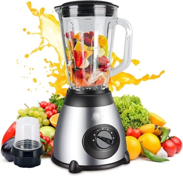 Royalty Line SME600 Standmixer mit Glaskrug, Kaffeemühle & 1000 Power – Bild 2